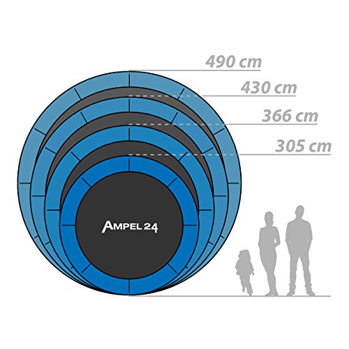 Ampel 24 Deluxe Trampolin 430 cm Komplettset mit Netz garten