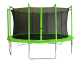 SixBros. SixJump 4,30 M Gartentrampolin Grün Intertek / GS geprüft Trampolin - Sicherheitsnetz - CST430/L1774